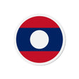 Aimant rond drapeau laos décoratif forme ronde magnétique