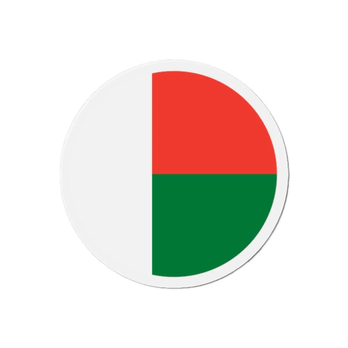Aimant rond drapeau madagascar forme ronde décoratif coloré