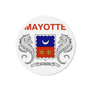 Aimant rond drapeau mayotte forme ronde décoration métal