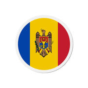 Aimant rond drapeau moldavie décoratif en métal