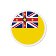 Aimant rond drapeau niue forme décorative pour réfrigérateur