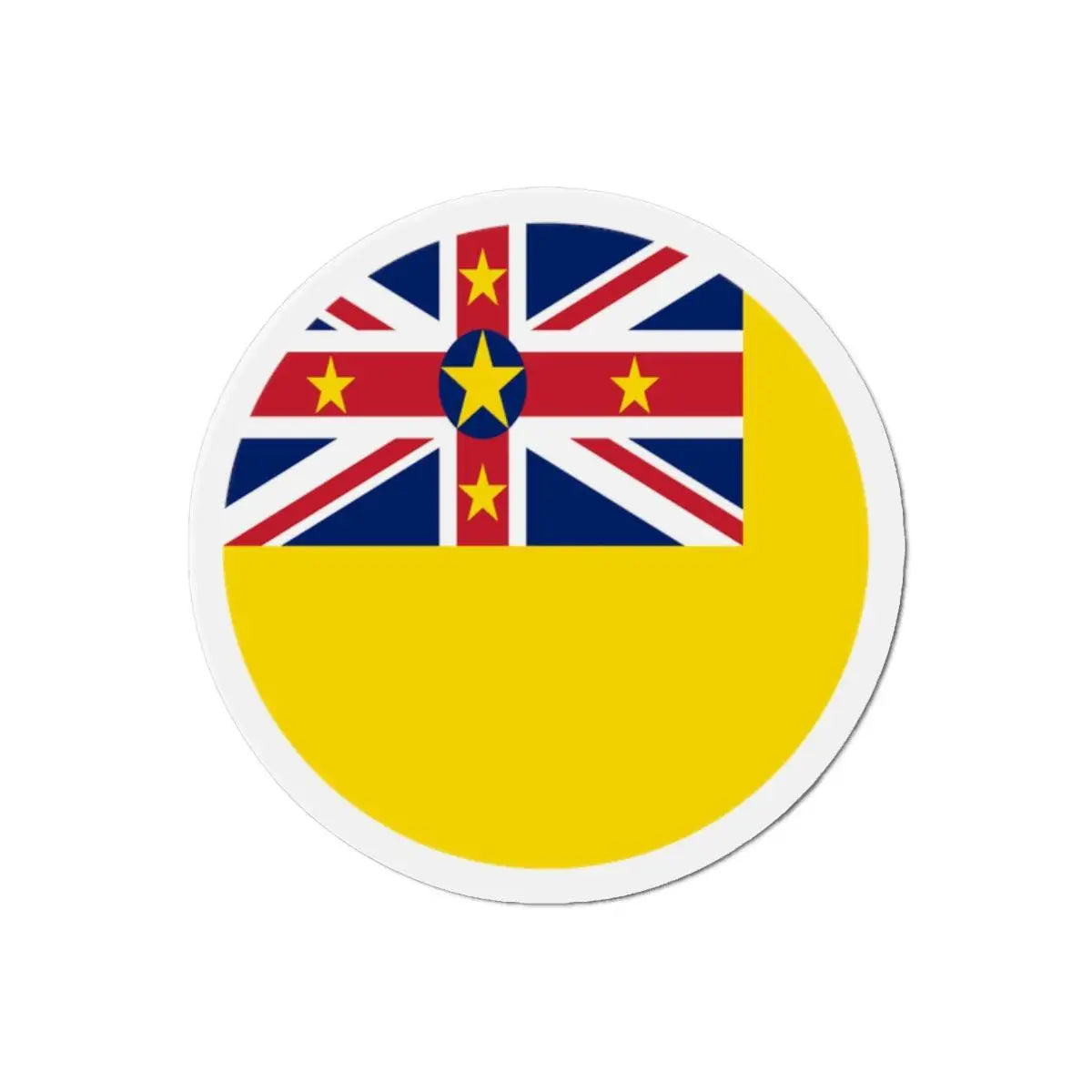 Aimant rond drapeau niue forme décorative pour réfrigérateur