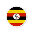 Aimant rond drapeau ouganda forme décorative magnétique