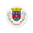 Aimant rond drapeau saint-barthélemy forme décorative