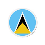 Aimant rond drapeau sainte-lucie forme décorative