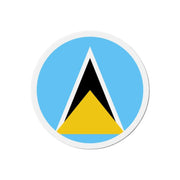Aimant rond drapeau sainte-lucie forme décorative