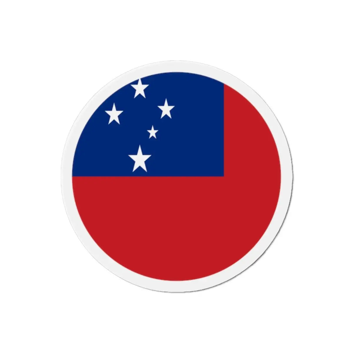 Aimant rond drapeau samoa décoratif pour réfrigérateur