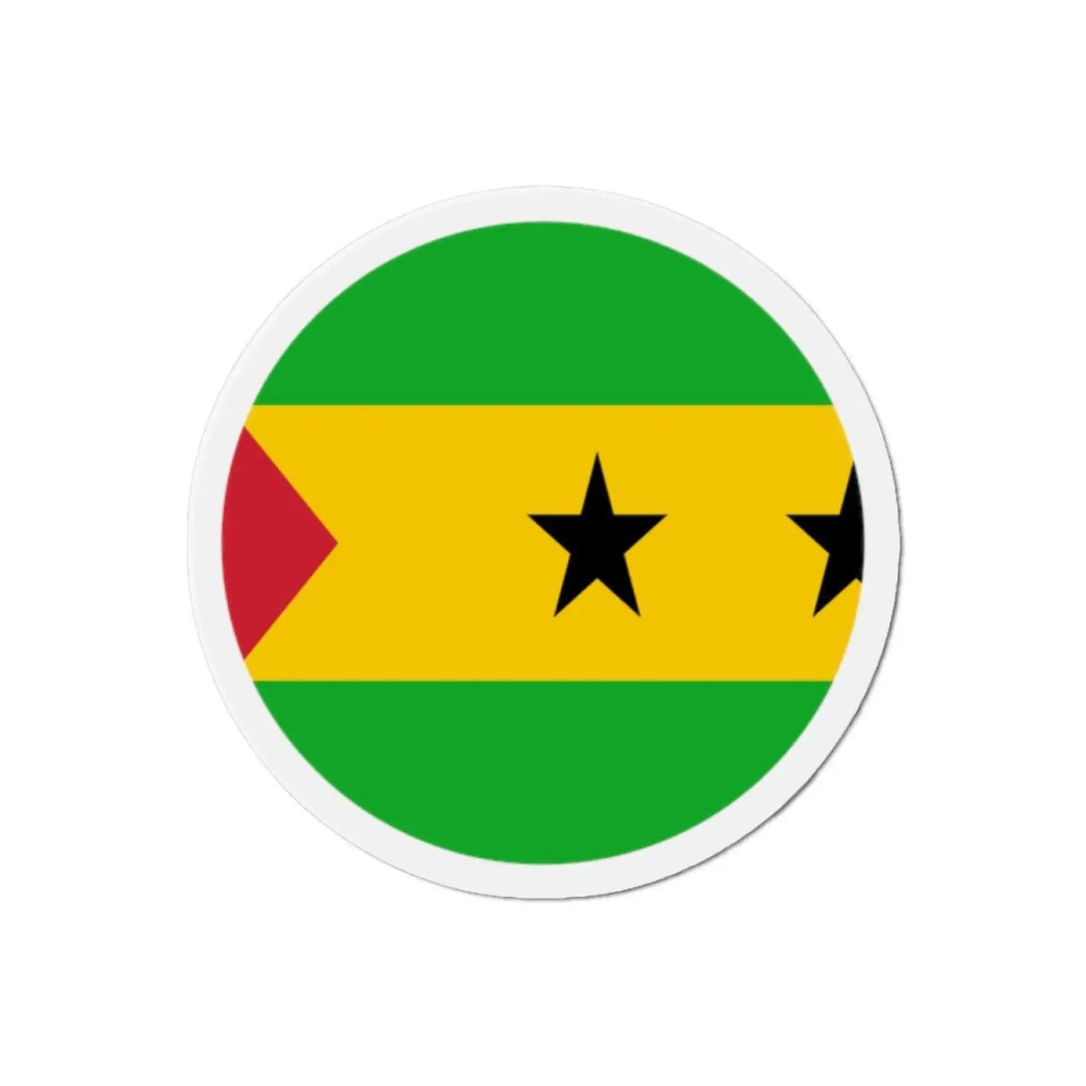 Aimant rond drapeau sao tomé-et-principe en plusieurs tailles - pixelforma