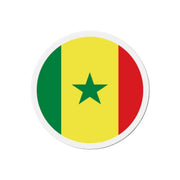 Aimant rond drapeau sénégal décoratif pour réfrigérateur