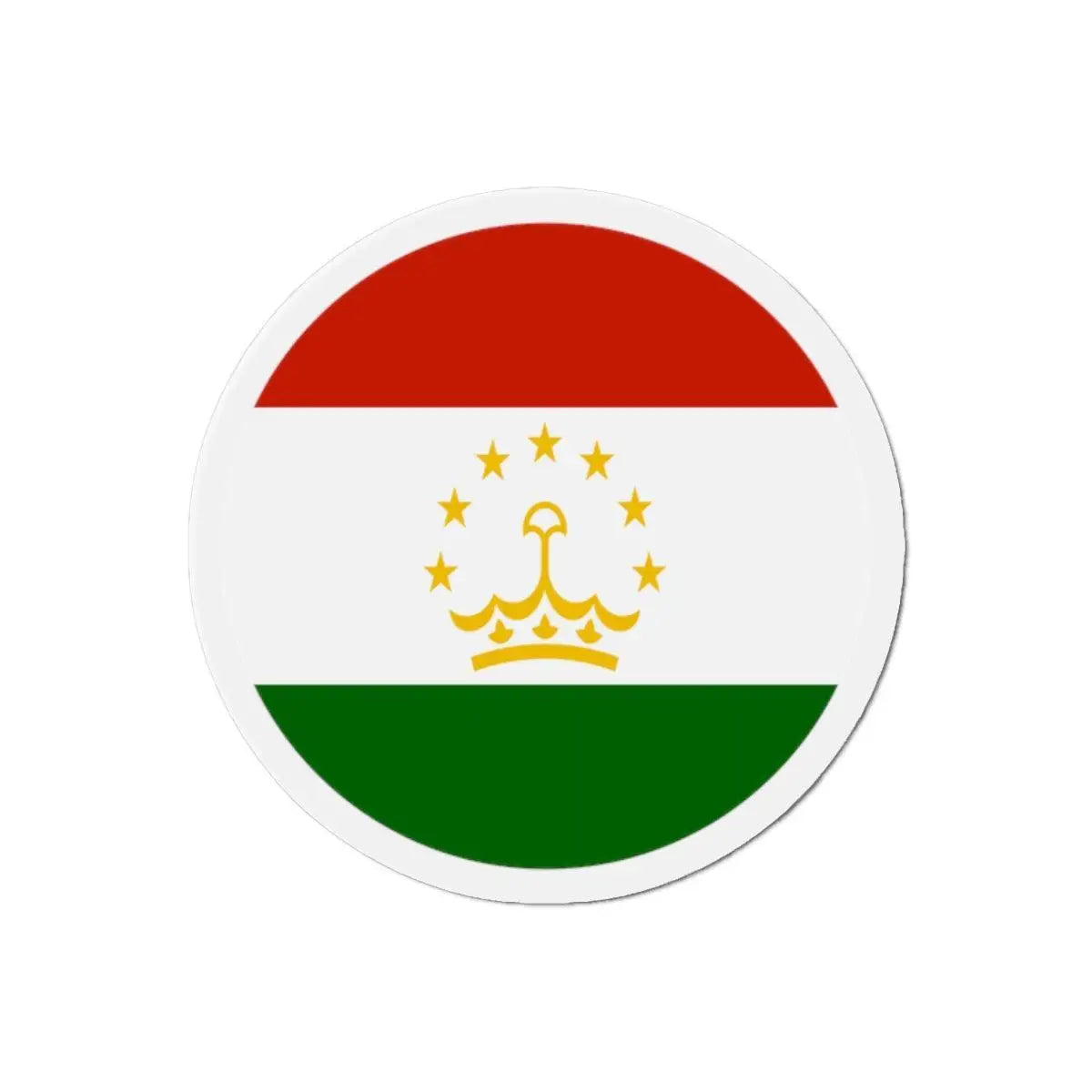 Aimant rond drapeau tadjikistan forme décorative magnétique