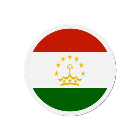 Aimant rond drapeau tadjikistan forme décorative magnétique