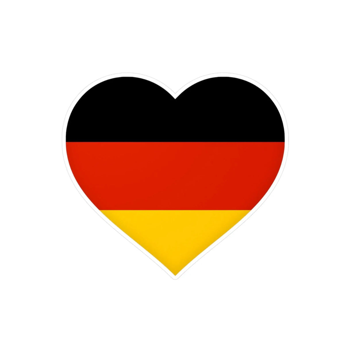 Autocollant allemagne forme cœur en pvc résistant