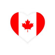 Autocollant canada forme cœur pvc résistant décoration