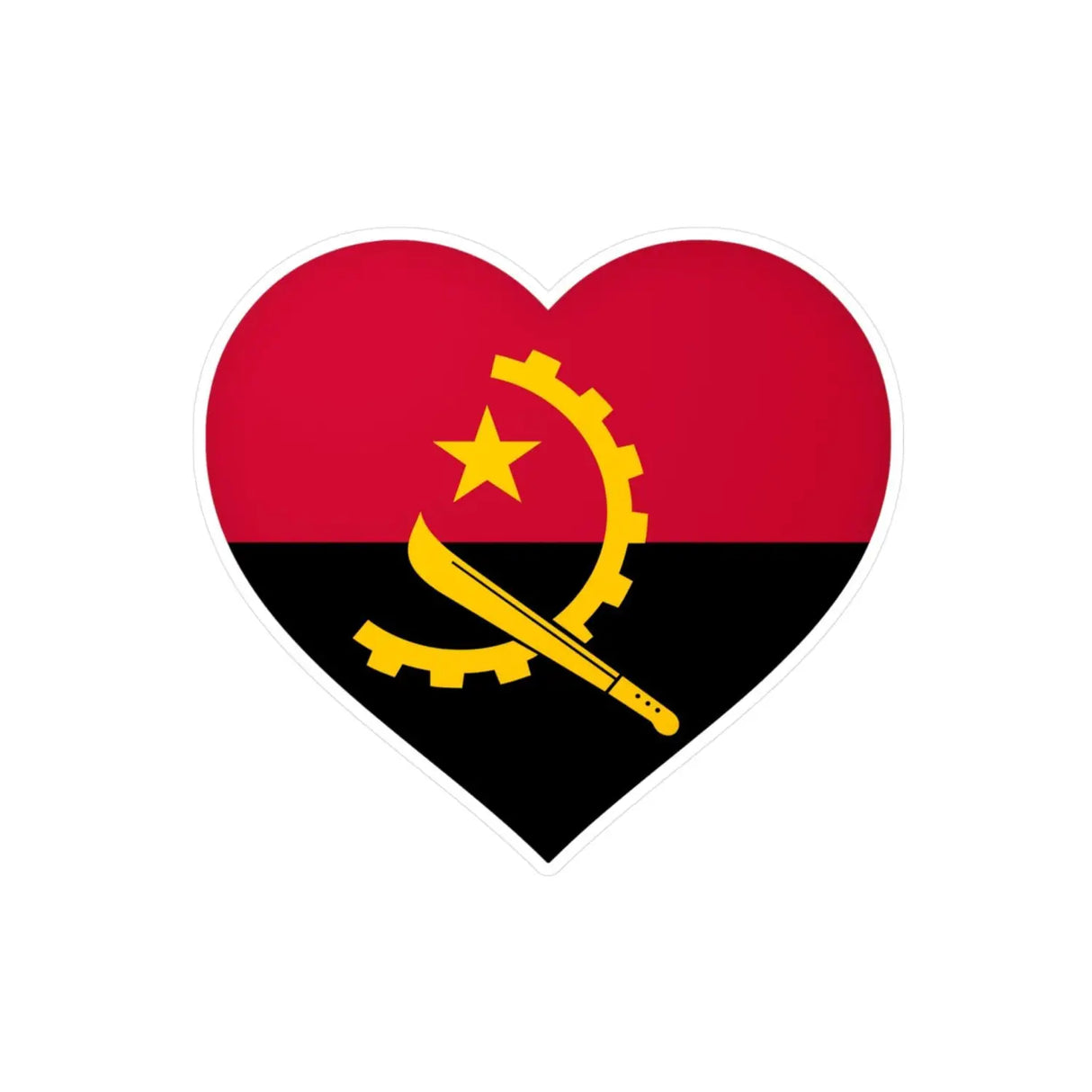 Autocollant coeur drapeau angola en plusieurs tailles - pixelforma