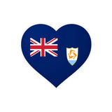 Autocollant coeur drapeau anguilla pvc forme décorative