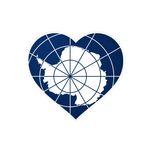 Autocollant coeur drapeau antarctique en plusieurs tailles - pixelforma