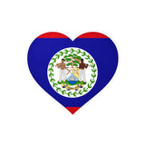 Autocollant cœur drapeau belize pvc résistant décoratif