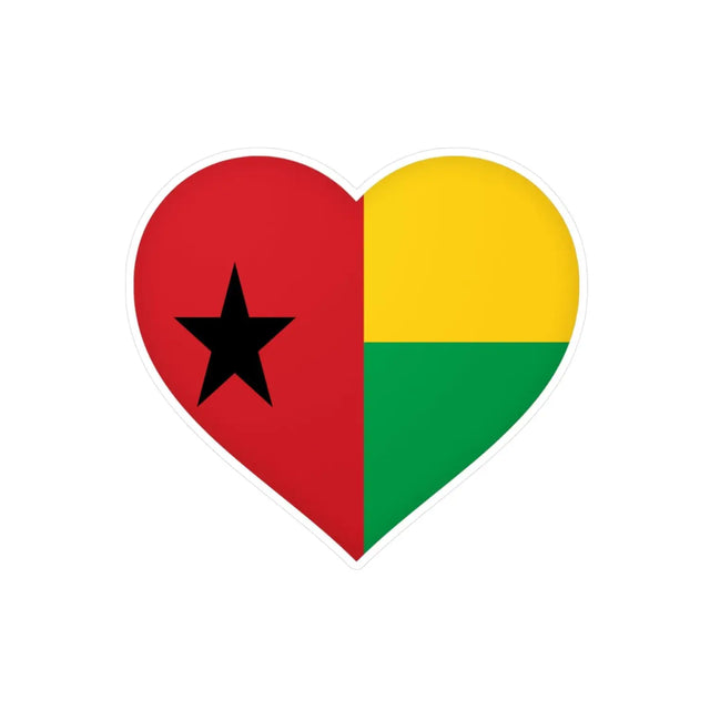 Autocollant coeur drapeau guinée-bissau en plusieurs tailles - pixelforma