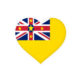 Autocollant coeur drapeau niue en pvc facile à poser