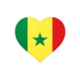 Autocollant cœur drapeau sénégal en pvc décoratif durable
