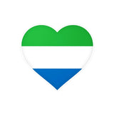 Autocollant coeur drapeau sierra leone en plusieurs tailles - pixelforma