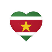 Autocollant cœur drapeau suriname en pvc décoratif