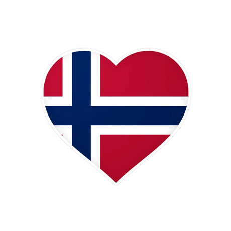 Autocollant cœur drapeau svalbard jan mayen en pvc résistant