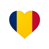 Autocollant coeur drapeau tchad en plusieurs tailles - pixelforma