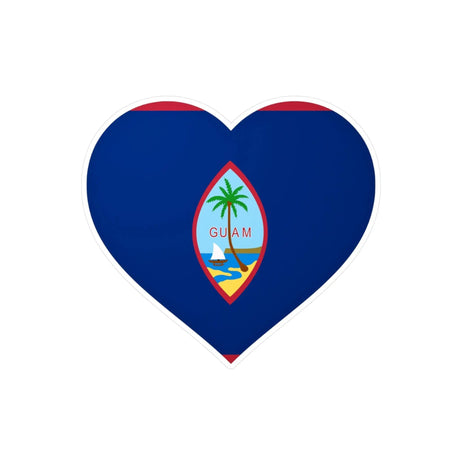 Autocollant cœur guam pvc résistant personnalisation facile
