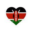 Autocollant cœur kenya pvc résistant personnalisation