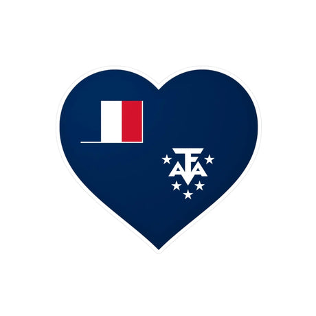 Autocollant cœur l’antarctique française pvc décoratif