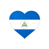 Autocollant cœur nicaragua en pvc résistant personnalisation