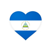 Autocollant cœur nicaragua en pvc résistant personnalisation