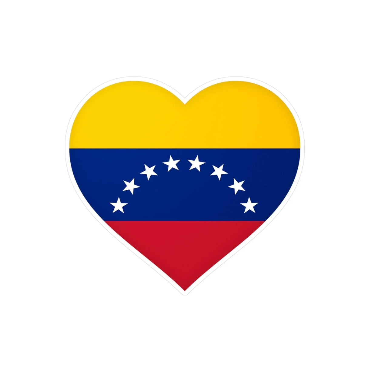 Autocollant cœur venezuela en pvc résistant personnalisé
