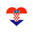Autocollant croatie forme cœur pvc résistant décoratif