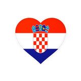 Autocollant croatie forme cœur pvc résistant décoratif