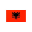 Autocollant drapeau albanie forme rectangle pvc résistant
