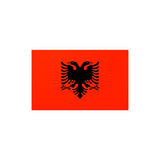 Autocollant drapeau albanie forme rectangle pvc résistant