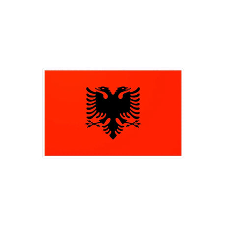 Autocollant drapeau albanie forme rectangle pvc résistant