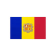 Autocollant drapeau andorre rectangle pvc résistant