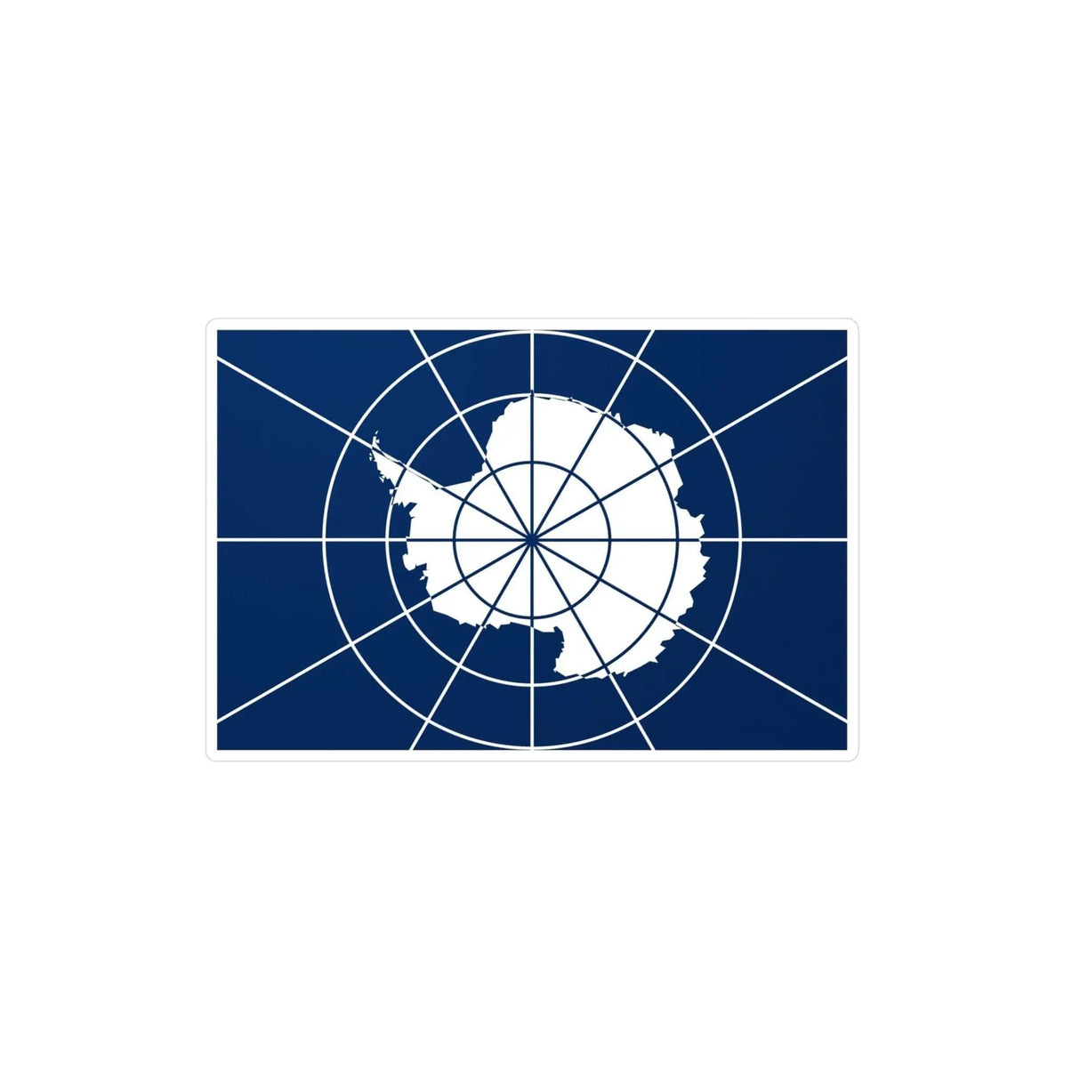 Autocollant drapeau antarctique pvc forme rectangle résistant