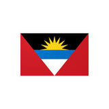 Autocollant drapeau antigua-et-barbuda rectangle pvc résistant