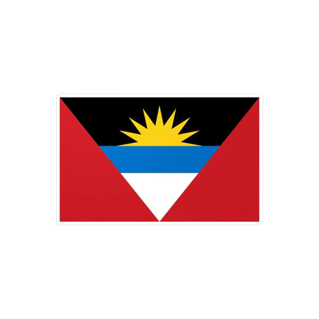 Autocollant drapeau antigua-et-barbuda rectangle pvc résistant