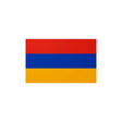 Autocollant drapeau arménie forme rectangle en pvc résistant