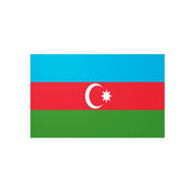 Autocollant drapeau azerbaïdjan rectangulaire pvc résistant