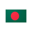 Autocollant drapeau bangladesh pvc forme rectangle résistant