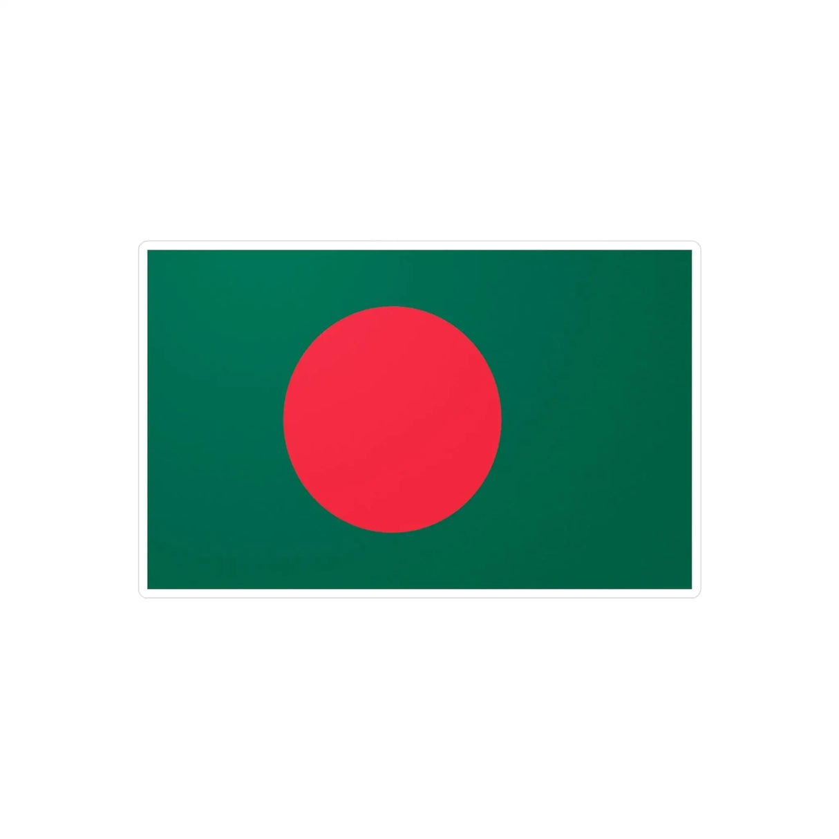 Autocollant drapeau bangladesh pvc forme rectangle résistant
