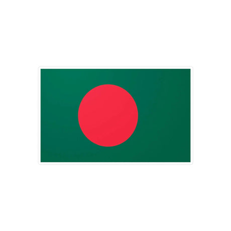 Autocollant drapeau bangladesh pvc forme rectangle résistant