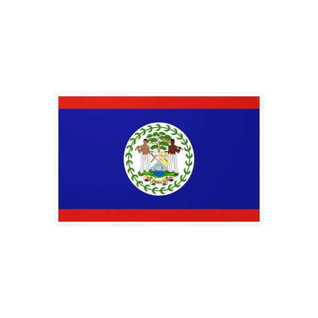 Autocollant drapeau belize rectangle pvc résistant