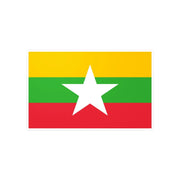 Autocollant drapeau birmanie rectangle pvc résistant